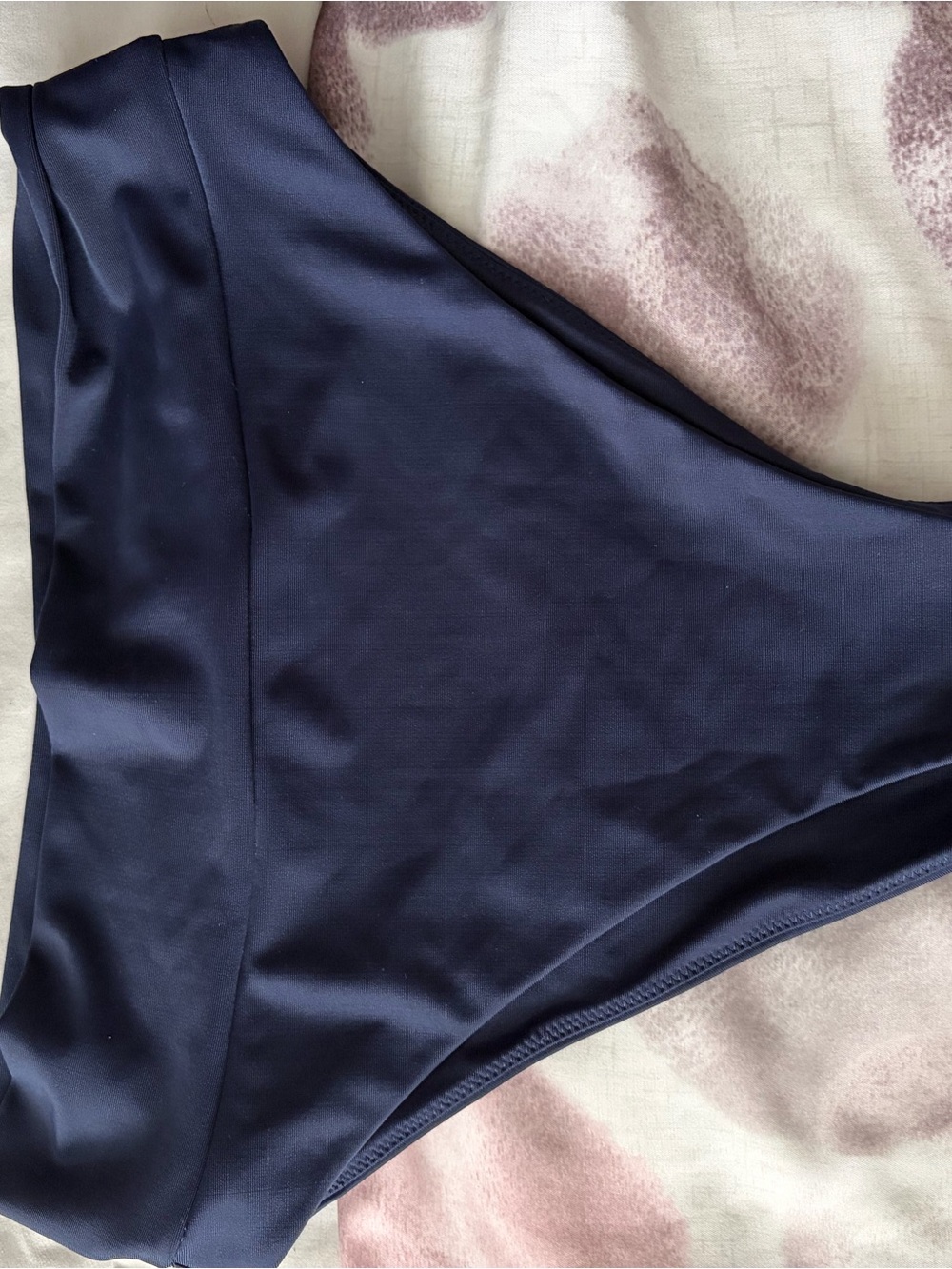 aerie Navy High-Cut Bikini Bottoms
